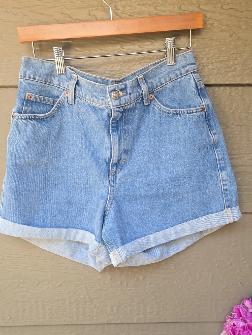 Topshop Mom Denim Shorts Light Wash US 8